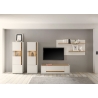 Tv-alus CITY valge / tamm, 140x45xH42 cm