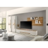 Tv-alus CITY valge / tamm, 223x45xH42 cm