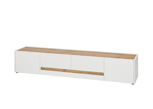 Tv-alus CITY valge / tamm, 223x45xH42 cm
