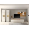 Tv-alus CITY valge / tamm, 223x45xH42 cm