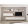 Tv-alus CITY valge / tamm, 150x30xH35 cm