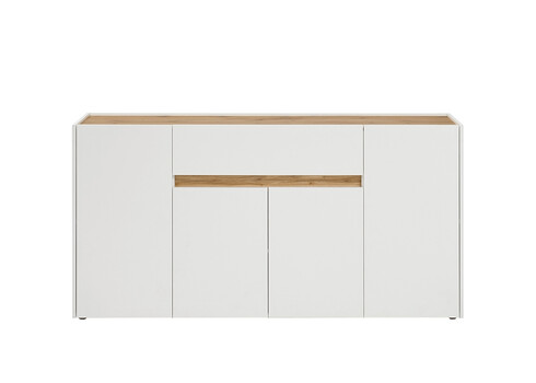 Kummut CITY valge / tamm, 170x40xH86 cm