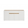 Kummut CITY valge / tamm, 170x40xH86 cm