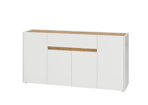 Kummut CITY valge / tamm, 170x40xH86 cm