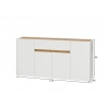 Kummut CITY valge / tamm, 170x40xH86 cm