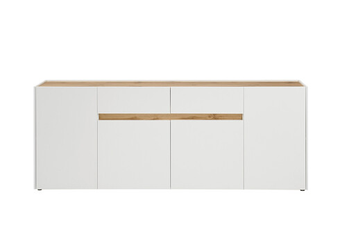 Kummut CITY valge / tamm, 223x40xH86 cm