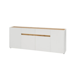 Kummut CITY valge / tamm, 223x40xH86 cm