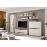 Kapp CITY valge / tamm, 100x40xH122 cm