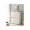 Kapp CITY valge / tamm, 100x40xH122 cm