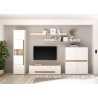 Kapp CITY valge / tamm, 100x40xH122 cm