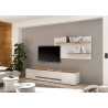 Seinariiul CITY valge / tamm, 150x18xH80 cm