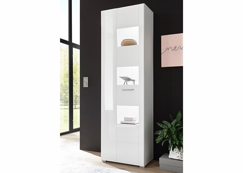 Vitriinkapp CORADO valge läige, 58x35xH192 cm