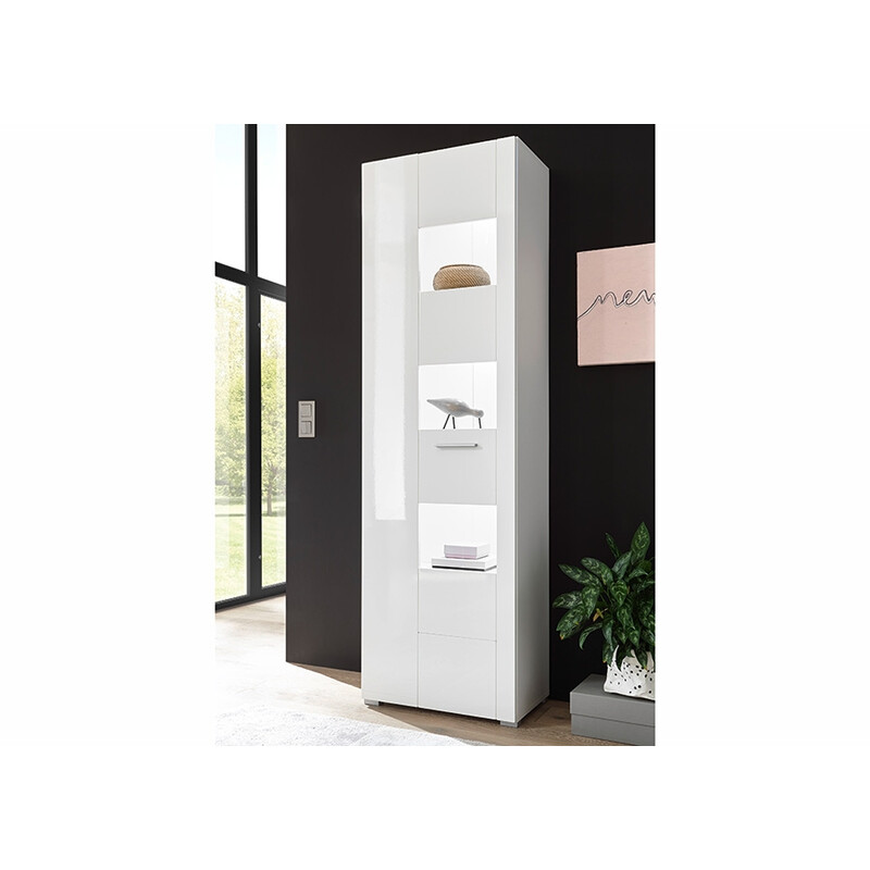 Vitriinkapp CORADO valge läige, 58x35xH192 cm