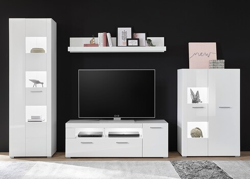 Vitriinkapp CORADO valge läige, 80x35xH123 cm