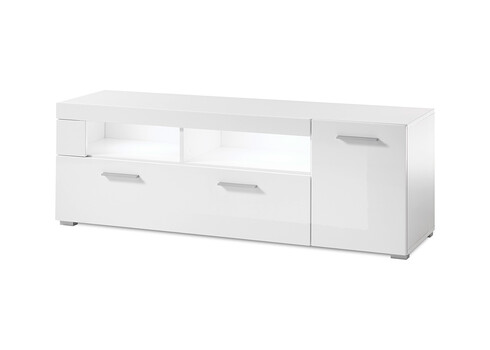 Tv-alus CORADE valge läige, 140x40xH48 cm