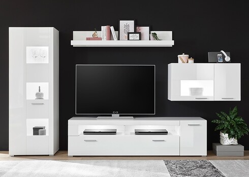 Tv-alus CORADO valge läige, 180x40xH48 cm