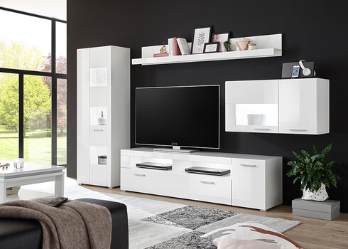 Tv-alus CORADO valge läige, 180x40xH48 cm