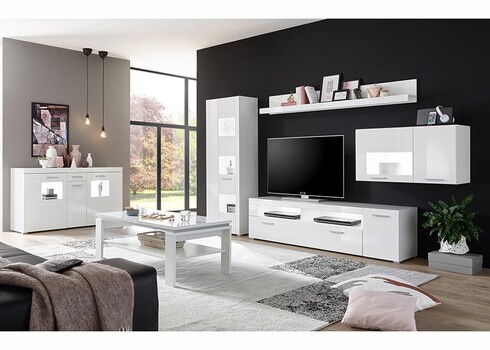 Kummut CORADO valge läige, 144x40xH82 cm