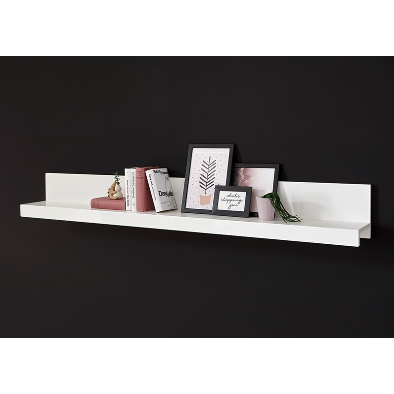 Seinariiul CORADO valge läige, 180x20xH22 cm