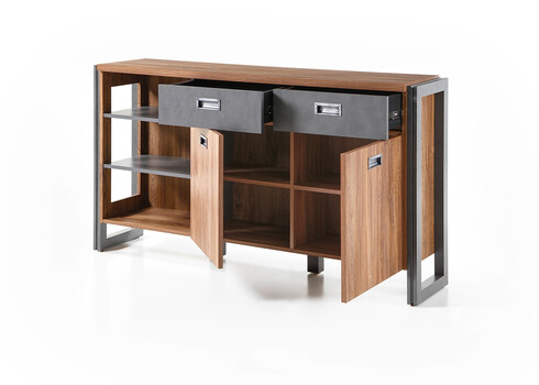 Kummut DETROIT hall / tamm, 146x33xH81 cm