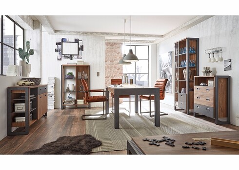 Kummut DETROIT hall / tamm, 146x33xH81 cm