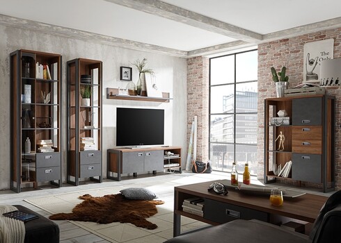 Diivanilaud DETROIT hall / tamm, 113x67xH45 cm
