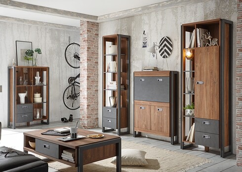 Diivanilaud DETROIT hall / tamm, 113x67xH45 cm