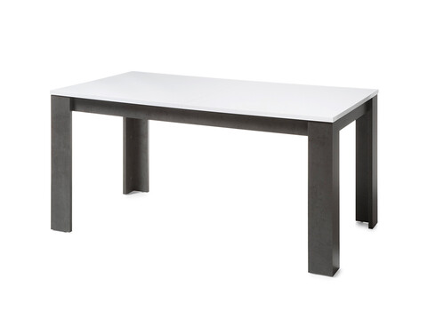 Pikendatav söögilaud ETERO tumehall / valge läige, 158-200x88xH75 cm