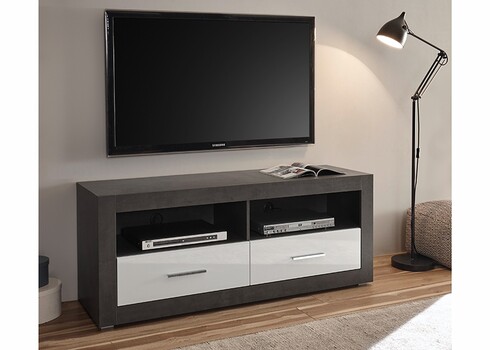 Tv-alus ETERO tumehall / valge läige, 150x45xH61 cm