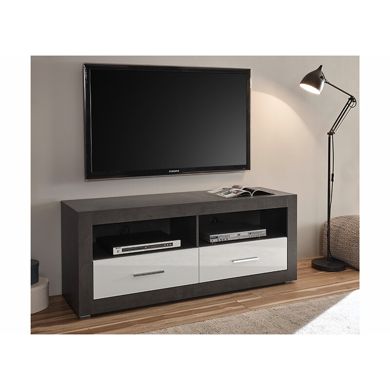 Tv-alus ETERO tumehall / valge läige, 150x45xH61 cm