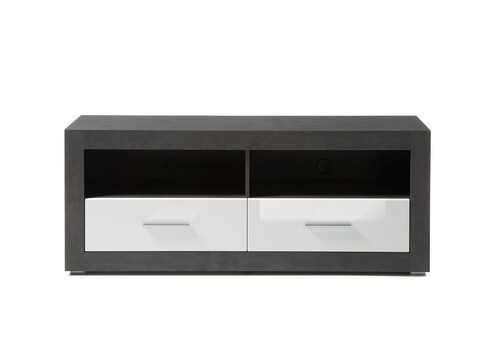 Tv-alus ETERO tumehall / valge läige, 150x45xH61 cm