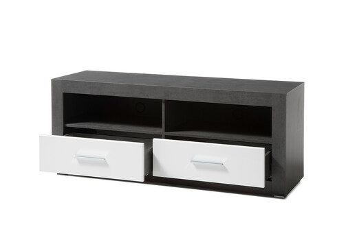 Tv-alus ETERO tumehall / valge läige, 150x45xH61 cm