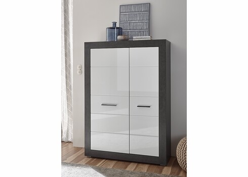 Kapp ETERO tumehall / valge läige, 100x35xH142 cm