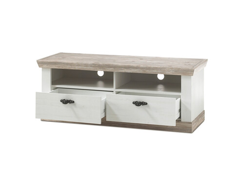 Tv-alus FLORENZ valge mänd / mänd, 134x44xH51 cm