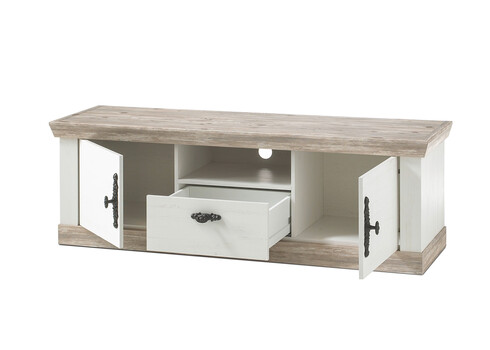 Tv-alus FLORENZ valge mänd / mänd, 156x44xH51 cm