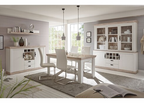 Kummut FLORENZ valge mänd / mänd, 167x44xH104 cm