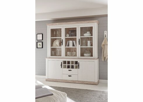 Puhvetkapp FLORENZ valge mänd / mänd, 184x44xH205 cm