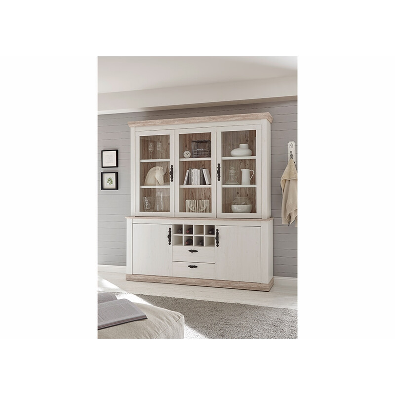 Puhvetkapp FLORENZ valge mänd / mänd, 184x44xH205 cm