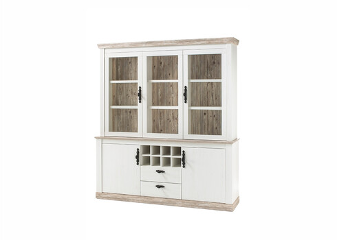 Puhvetkapp FLORENZ valge mänd / mänd, 184x44xH205 cm