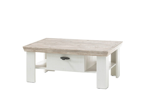 Diivanilaud FLORENZ valge mänd / mänd, 109x69xH45 cm