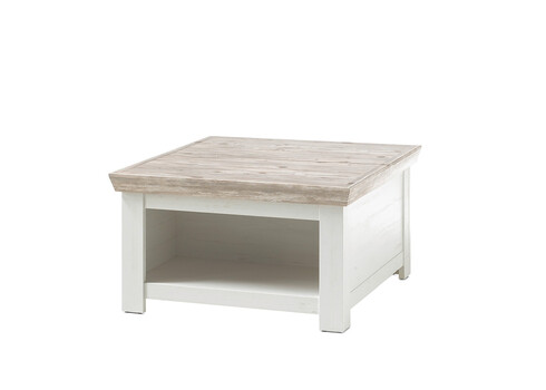 Diivanilaud FLORENZ valge mänd / mänd, 86x86xH48 cm