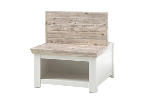 Diivanilaud FLORENZ valge mänd / mänd, 86x86xH48 cm