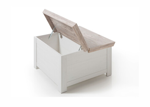 Diivanilaud FLORENZ valge mänd / mänd, 86x86xH48 cm