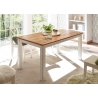 Söögilaud LANDHAUS valge mänd / tamm, 158x88xH76 cm