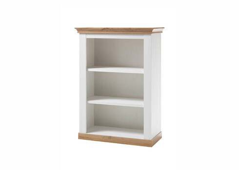 Riiul LANDHAUS valge mänd / tamm, 102x44xH139 cm