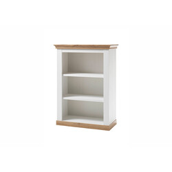 Riiul LANDHAUS valge mänd / tamm, 102x44xH139 cm
