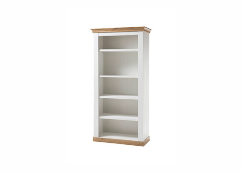 Riiul LANDHAUS valge mänd / tamm, 102x44xH204 cm