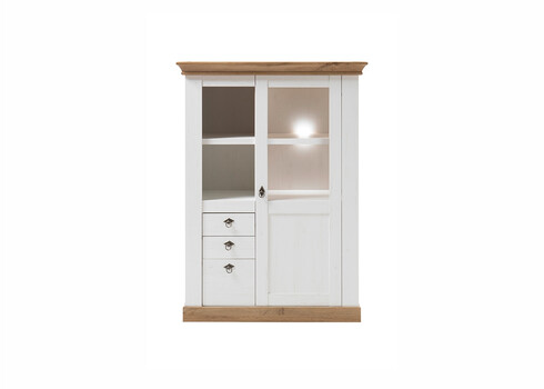 Kapp LANDHAUS valge mänd / tamm, 102x44xH139 cm