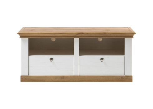 Tv-alus LANDHAUS valge mänd / tamm, 152x52xH64 cm