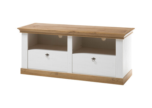 Tv-alus LANDHAUS valge mänd / tamm, 152x52xH64 cm